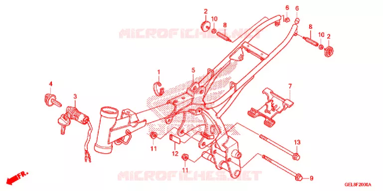 CADRE Honda MOTO 50 CRF 2015  CRF50FF
