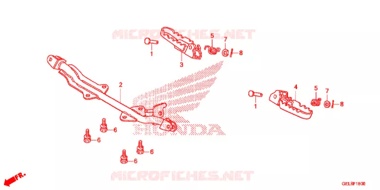 REPOSE PIED Honda MOTO 50 CRF 2016  CRF50FG
