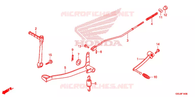 PEDALE DE FREIN - KICK Honda MOTO 50 CRF 2016  CRF50FG