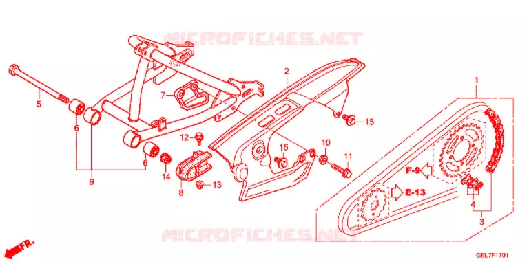 BRAS OSCILLANT (CRF50FD/E/H) Honda MOTO 50 CRF 2017  CRF50FH