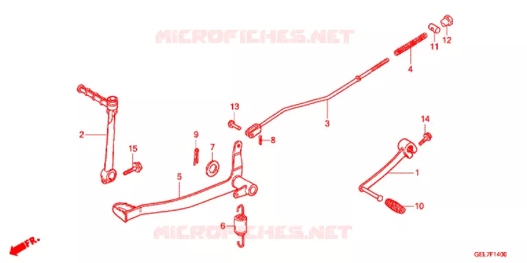 PEDALE DE FREIN - KICK Honda MOTO 50 CRF 2017  CRF50FH