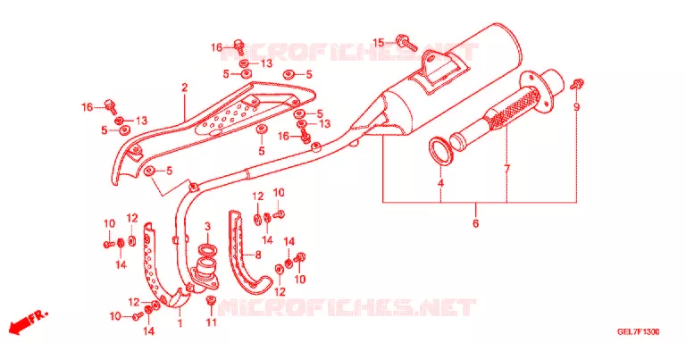 SILENCIEUX D'ECHAPPEMENT Honda MOTO 50 CRF 2017  CRF50FH
