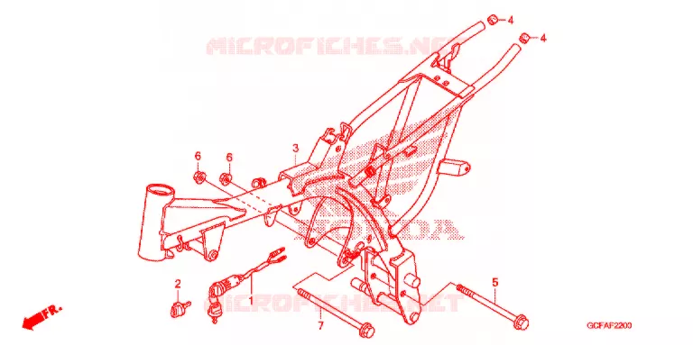 CADRE Honda MOTO 70 CRF 2004  CRF70F4