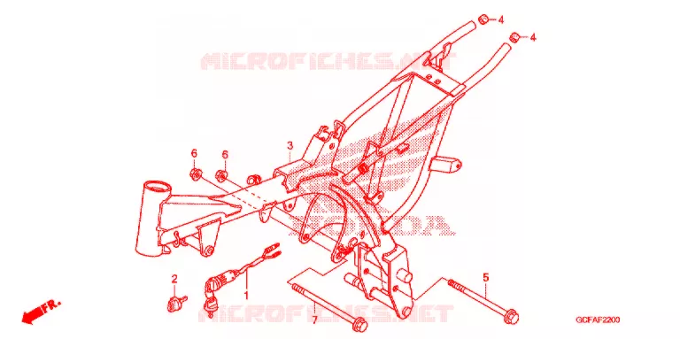 CADRE Honda MOTO 70 CRF 2004  CRF70F4