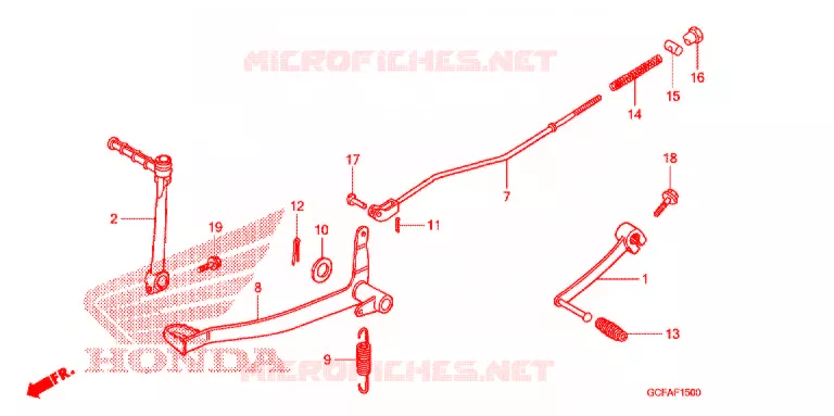 PEDALE Honda MOTO 70 CRF 2004  CRF70F4