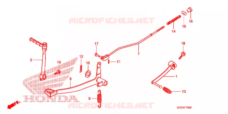 PEDALE Honda MOTO 70 CRF 2008  CRF70F8
