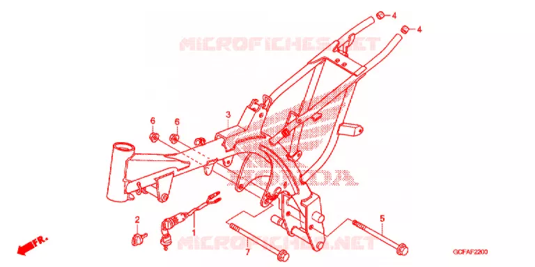 CADRE Honda MOTO 70 CRF 2009  CRF70F9