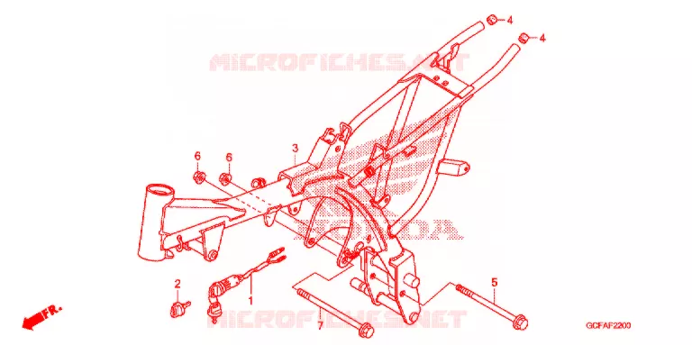 CADRE Honda MOTO 50 CRF 2012  CRF70FC