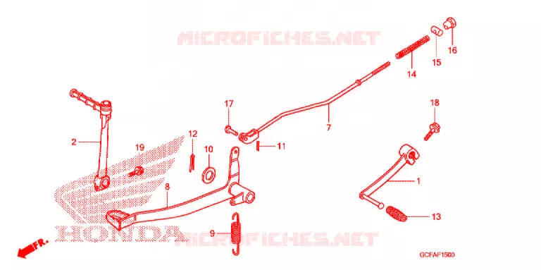 PEDALE Honda MOTO 50 CRF 2012  CRF70FC