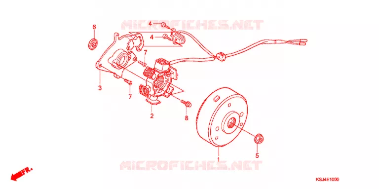 ALTERNATEUR (CRF80F) Honda MOTO 80 CRF 2004  CRF80F4