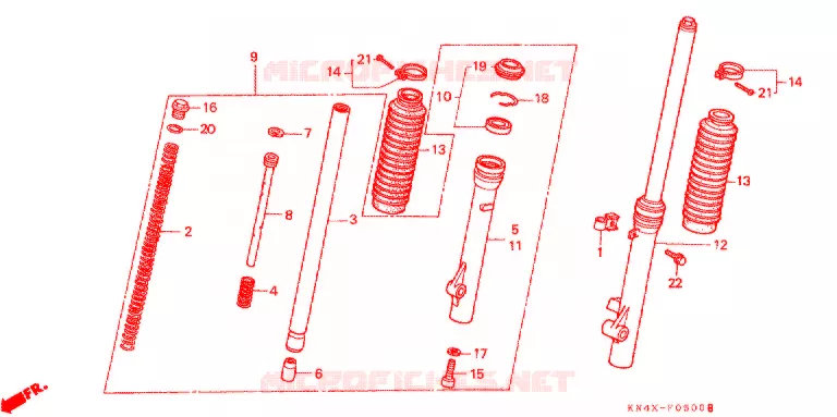FOURCHE Honda MOTO 80 CRF 2004  CRF80F4