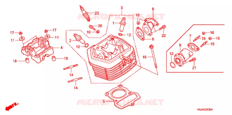 CULASSE Honda MOTO 80 CRF 2007  CRF80F7