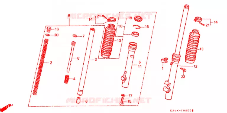 FOURCHE Honda MOTO 80 CRF 2007  CRF80F7