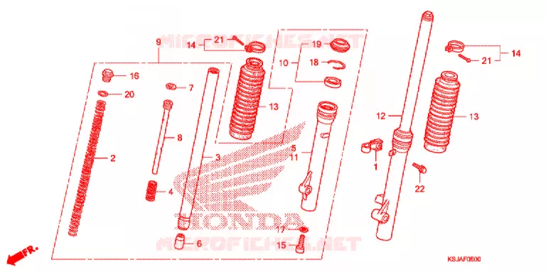 FOURCHE Honda MOTO 80 CRF 2008  CRF80F8