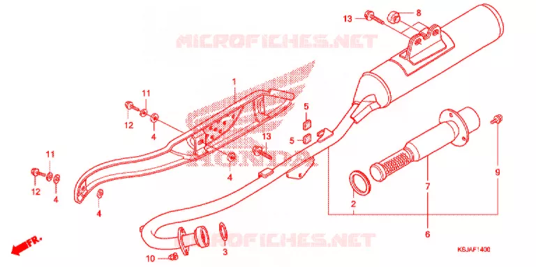 SILENCIEUX D'ECHAPPEMENT Honda MOTO 80 CRF 2009  CRF80F9