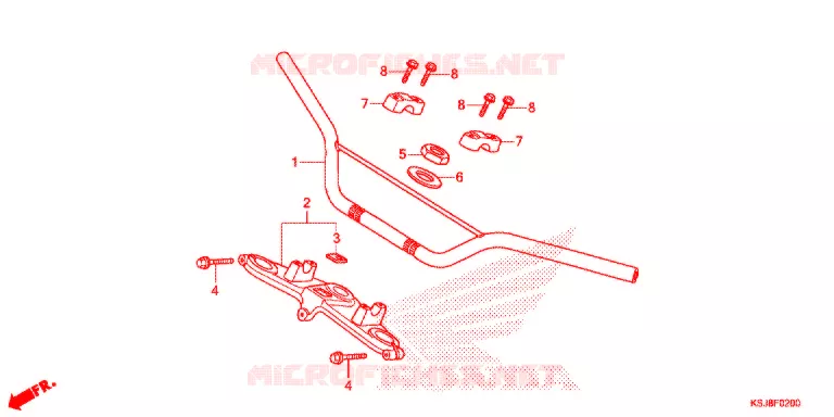 GUIDON Honda MOTO 80 CRF 2012  CRF80FC