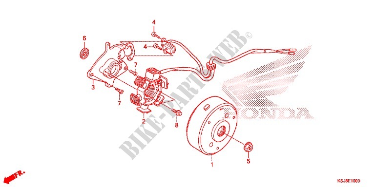 ALTERNATEUR (CRF80F) pour Honda CRF 80 de 2013