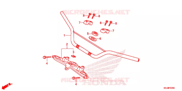 GUIDON Honda MOTO 80 CRF 2013  CRF80FD