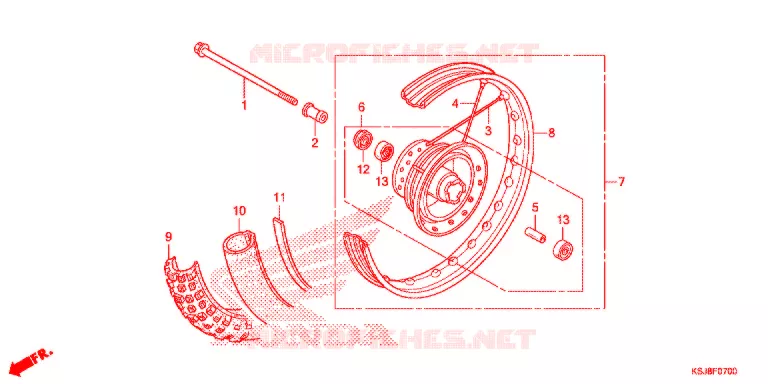 ROUE AVANT Honda MOTO 80 CRF 2013  CRF80FD