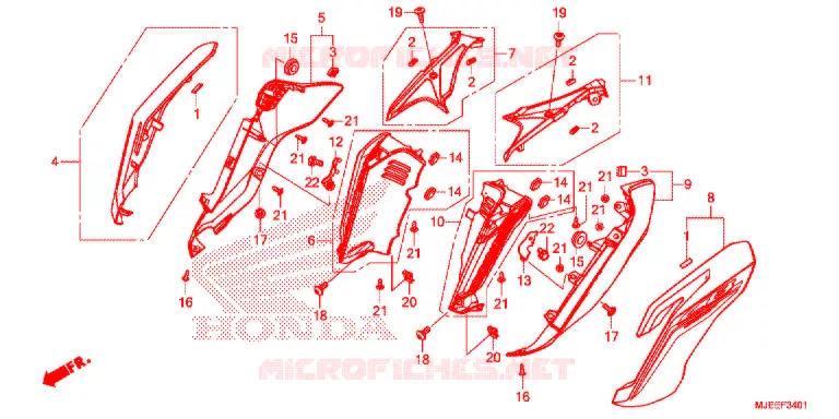 OUIES DE RADIATEUR (2) Honda MOTO 650 CB 2017  CB650FAH