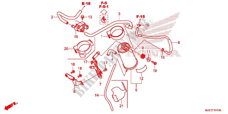SYSTÈME DE RECYCLAGE DES GAZ pour Honda CB 650 F ABS de 2017