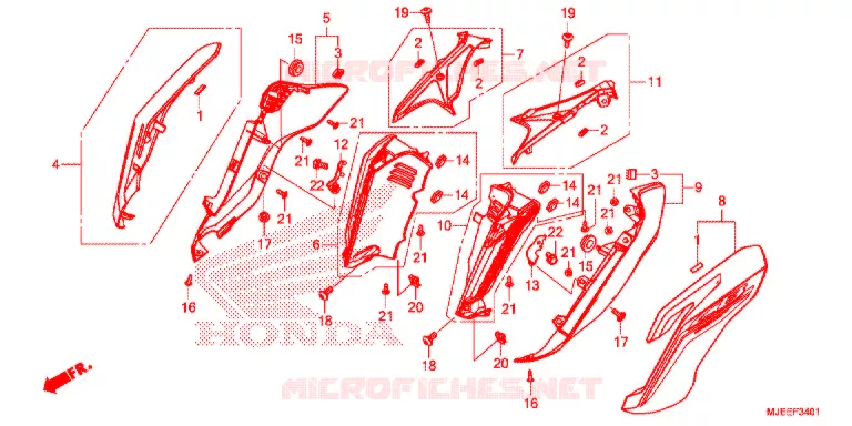 OUIES DE RADIATEUR (2) Honda MOTO 650 CB 2017  CB650FAH