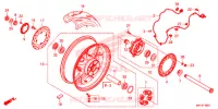 ROUE ARRIERE pour Honda CBR 1000 RR SP1 de 2017