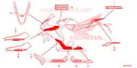 AUTOCOLLANTS (2) pour Honda CBR 1000 RR SP1 de 2017