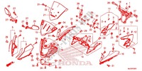 TETE DE FOURCHE (2) pour Honda CBR 650 F ABS ROUGE de 2017