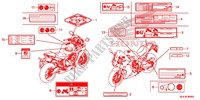 ETIQUETTE DE PRECAUTIONS pour Honda CBR 650 F ABS 35KW RED de 2017