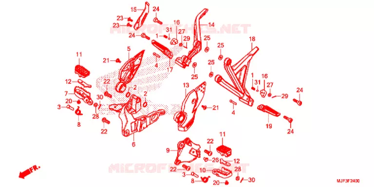 REPOSE PIED Honda MOTO 1000 AFRICA-TWIN 2017  CRF1000AH