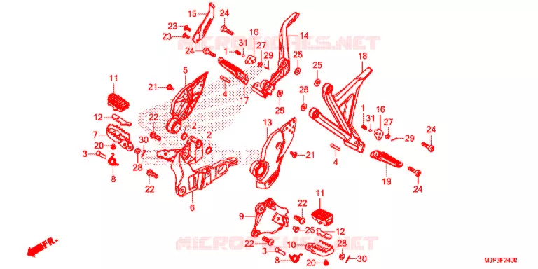 REPOSE PIED Honda MOTO 1000 AFRICA-TWIN 2017  CRF1000AH