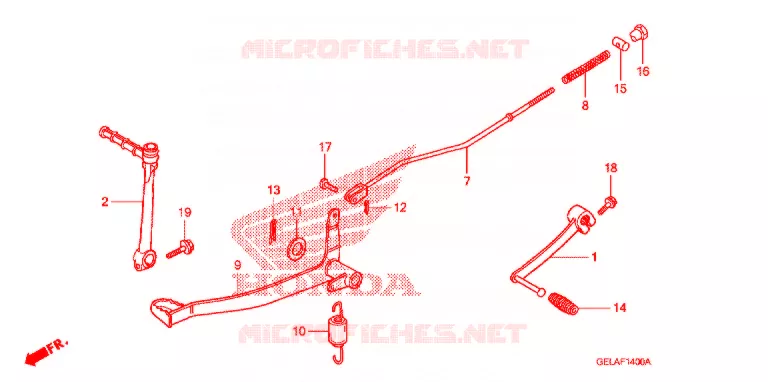 PEDALE DE FREIN - KICK Honda MOTO 50 CRF 2009  CRF50F9