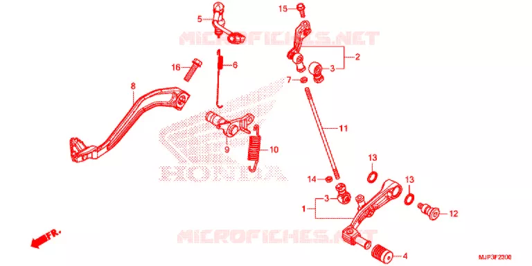 PEDALE Honda MOTO 1000 AFRICA-TWIN 2017  CRF1000DH