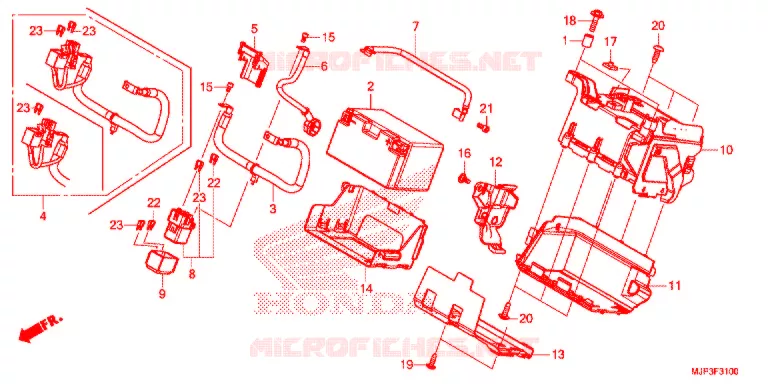 BATTERIE Honda MOTO 1000 AFRICA-TWIN 2017  CRF1000DH