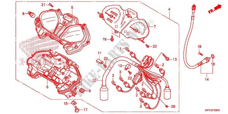 COMPTEUR pour Honda CB 125 F de 2017