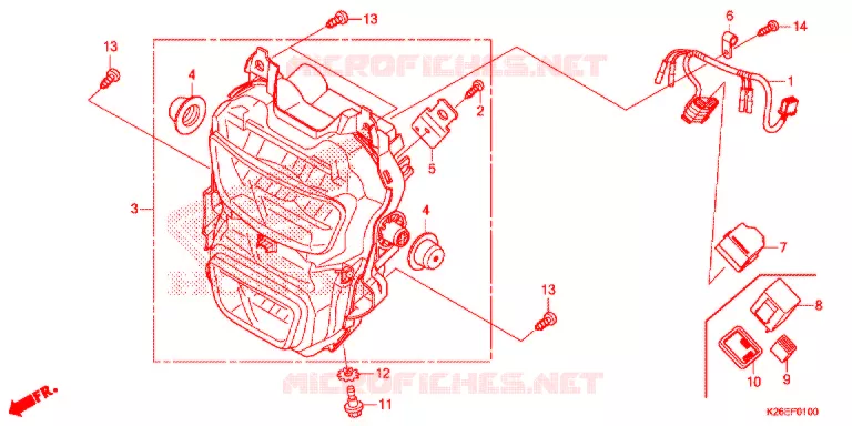 PHARE Honda MOTO 125 MSX 2018  MSX125AH