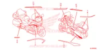 AUTOCOLLANTS pour Honda GL 1800 GOLD WING NAVI RED de 2015