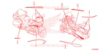 AUTOCOLLANTS pour Honda GL 1800 GOLD WING ABS NAVI RED de 2015