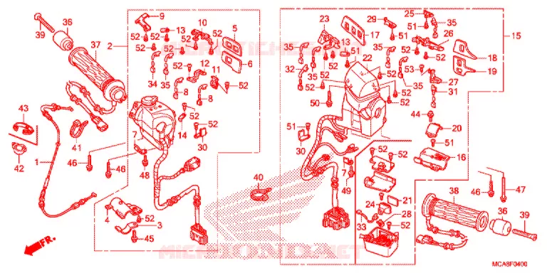 COMMODOS - POIGNEES Honda MOTO 1800 GOLD-WING 2015  GL1800F