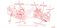 AUTOCOLLANTS pour Honda GL 1800 GOLD WING ABS NAVI AIRBAG RED de 2015