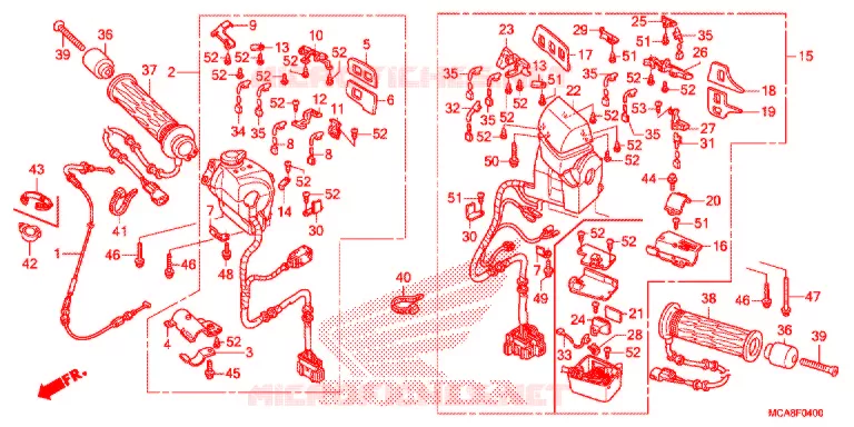 COMMODOS - POIGNEES Honda MOTO 1800 GOLD-WING 2016  GL1800G