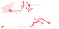 PEDALE pour Honda GL 1800 GOLD WING ABS NAVI RED de 2016