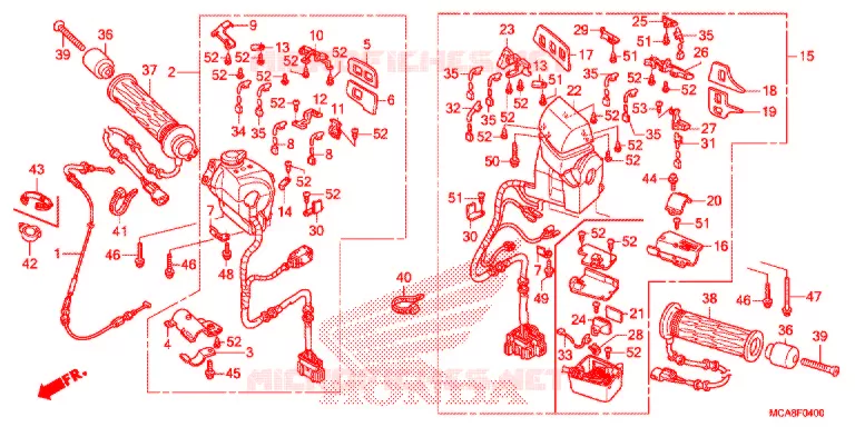 COMMODOS - POIGNEES Honda MOTO 1800 GOLD-WING 2016  GL1800G