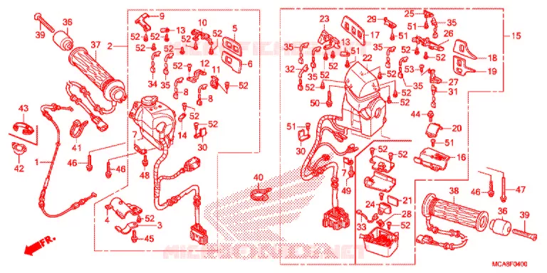 COMMODOS - POIGNEES Honda MOTO 1800 GOLD-WING 2017  GL1800H