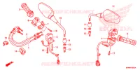 COMMODO   CABLE   RETROVISEUR pour Honda CB 1000 R ABS BLACK de 2011