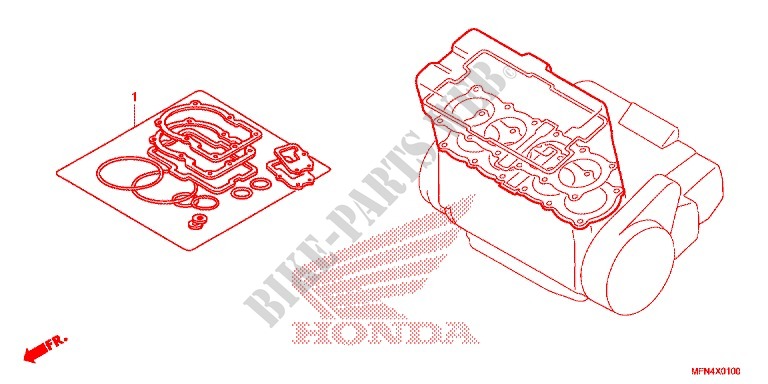 POCHETTE DE JOINTS A pour Honda CB 1000 R ABS BLACK de 2011