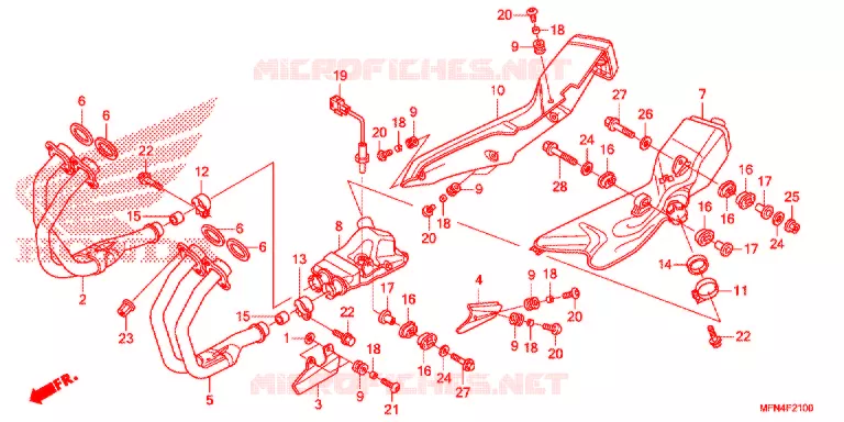 SILENCIEUX D'ECHAPPEMENT Honda MOTO 1000 CB 2011  CB1000RAB