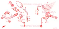 COMMODO   CABLE   RETROVISEUR pour Honda CB 1000 R ABS BLACK de 2012