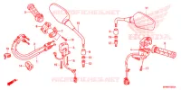 COMMODO   CABLE   RETROVISEUR pour Honda CB 1000 R ABS BLACK de 2013